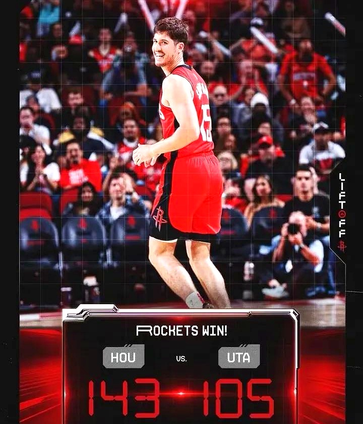 火箭主场战胜爵士，实现复仇，全场震撼